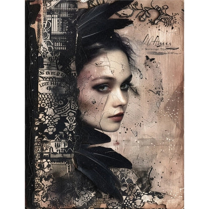 Decoupage Rice Paper Set of 6 - Dark Gothic
