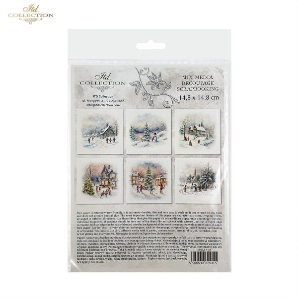 ITD Mini Collection Rice Paper Set - Winter Views, Children