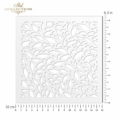 6" Transparent Stencil - Leaf Pattern
