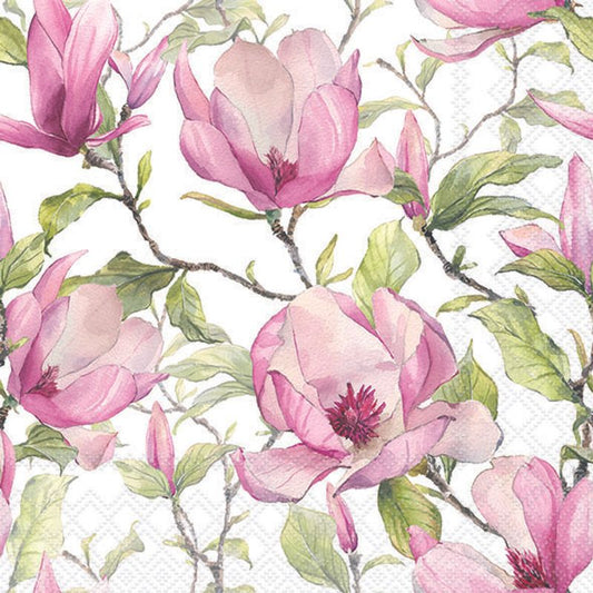 Decoupage Napkins 6.5" - Blooming Magnolia