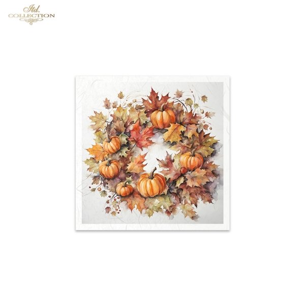 ITD Collection Mini Rice Paper Set - Autumn Wreaths II