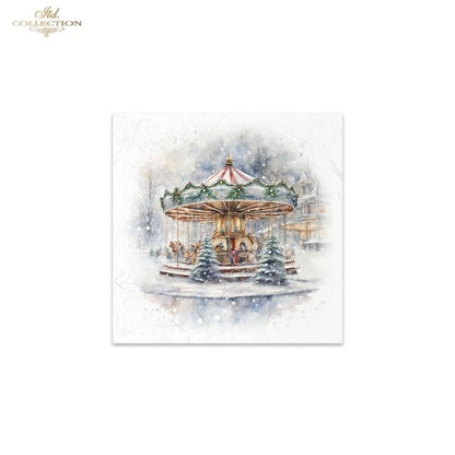 ITD Mini Collection Rice Paper Set - Winter Views, Carousel