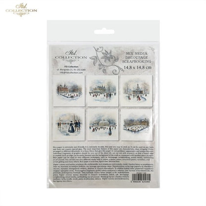 ITD Mini Collection Rice Paper Set - Winter Views, Ice Rink