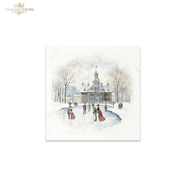 ITD Mini Collection Rice Paper Set - Winter Views, Ice Rink