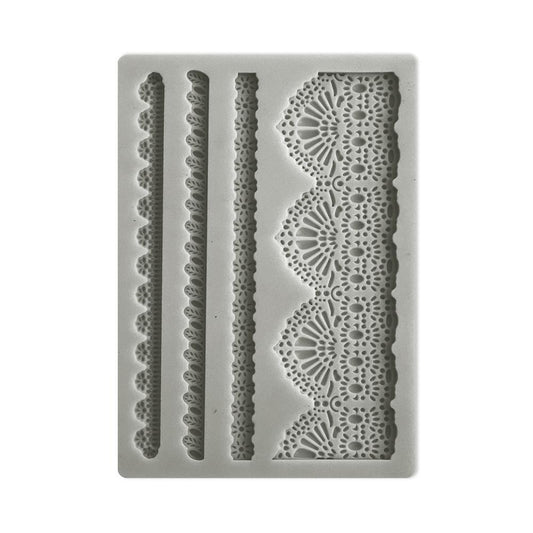 Stamperia Silicon Mould A6 - Sunflower Art, Lace and Border