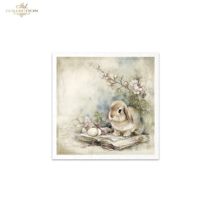 Decoupage Rice Paper Mini Set - Cute Bunnies