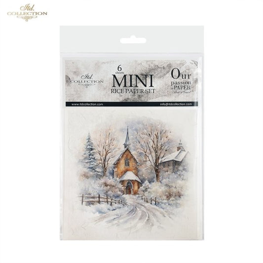 ITD Mini Collection Rice Paper Set - Winter Views, Churches