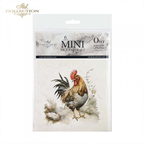 ITD Mini Collection Rice Paper Set - Roosters