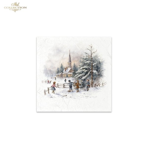 ITD Mini Collection Rice Paper Set - Winter Views, Children