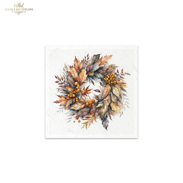 ITD Collection Mini Rice Paper Set - Autumn Wreaths II