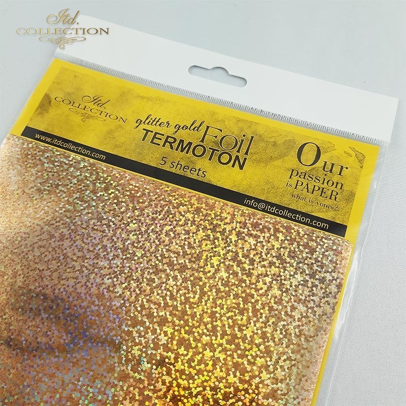 Termoton Metallic Foil Pack of 5 - Glitter Gold