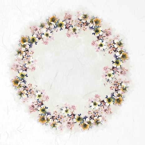 ITD Collection Mini Rice Paper Set - Flower Wreaths