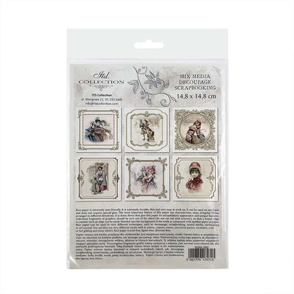 ITD Collection Mini Rice Paper Set - People in Vintage Frames
