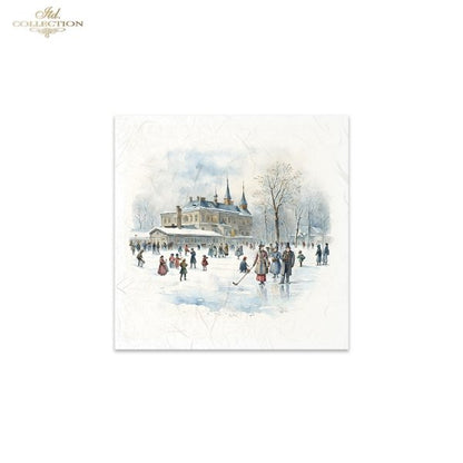 ITD Mini Collection Rice Paper Set - Winter Views, Ice Rink