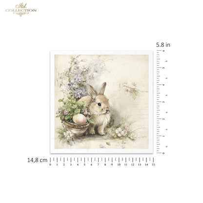 Decoupage Rice Paper Mini Set - Cute Bunnies