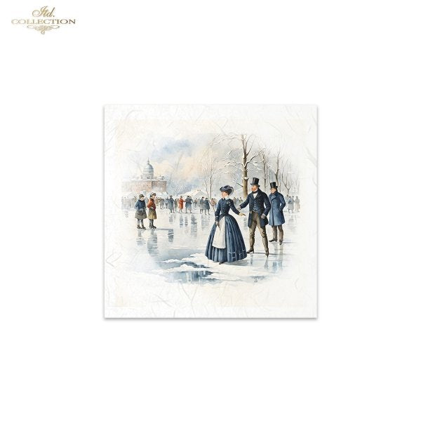 ITD Mini Collection Rice Paper Set - Winter Views, Ice Rink