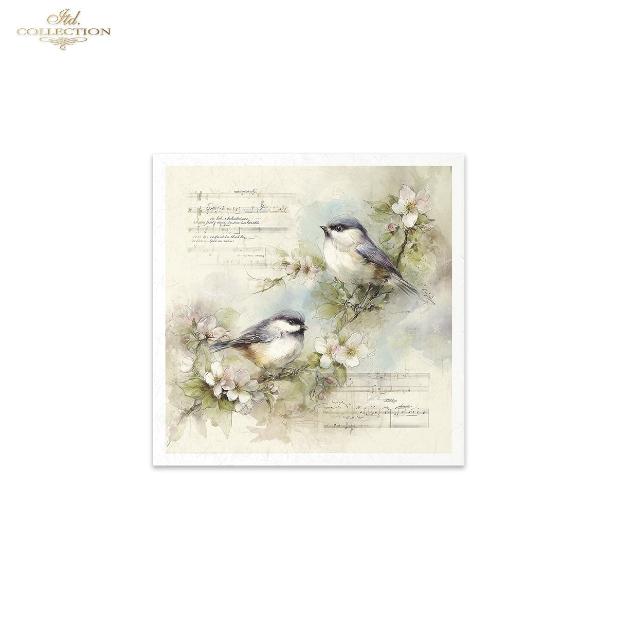 Decoupage Rice Paper Mini Set - Birds and Bells