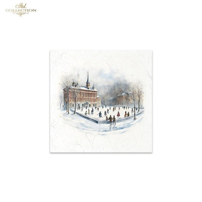 ITD Mini Collection Rice Paper Set - Winter Views, Ice Rink