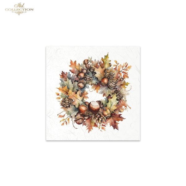 ITD Collection Mini Rice Paper Set - Autumn Wreaths II