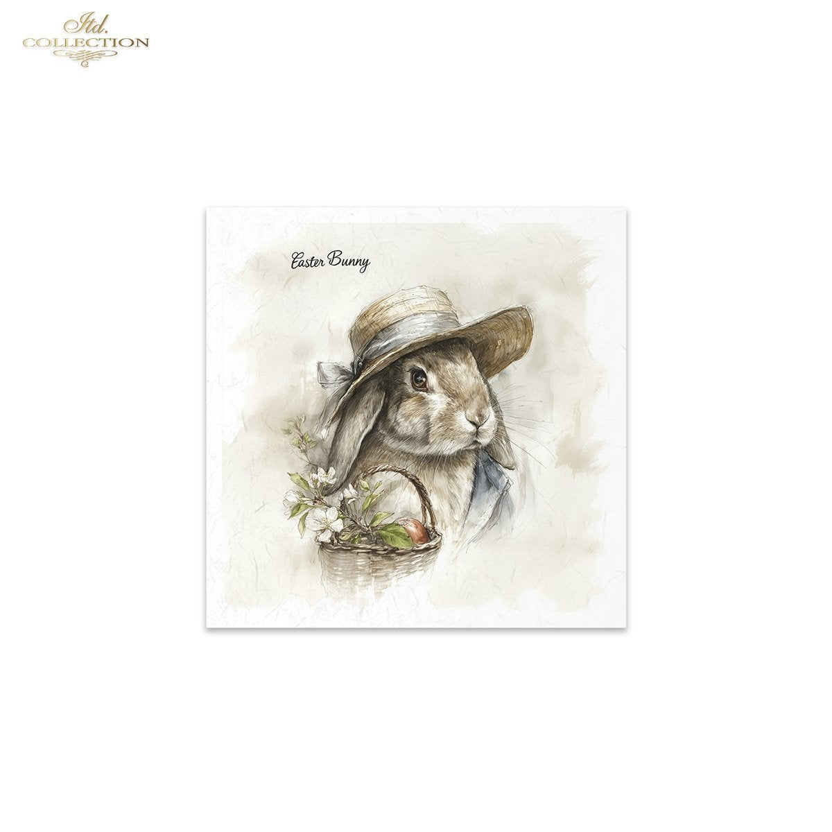 Decoupage Rice Paper Mini Set - Bunnies Gardening