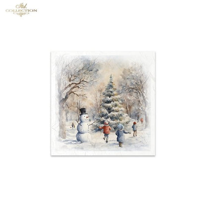 ITD Mini Collection Rice Paper Set - Winter Views, Snowmen