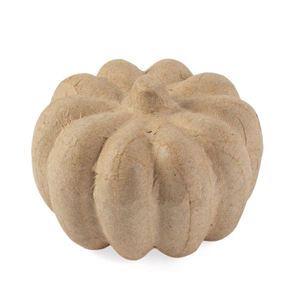 Paper Mache Pumpkin - 2-1/2" H X 3-1/4" W