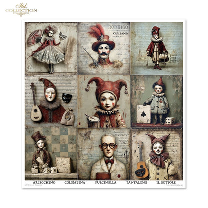 12" Scrapbooking Set - Carnival,  Masquerade