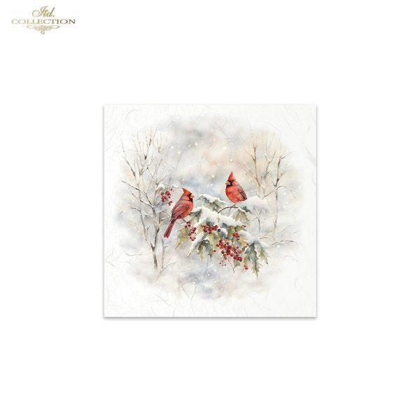 ITD Collection Mini Rice Paper Set - Winter Birds