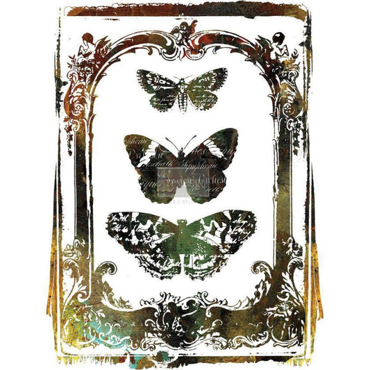 Re-Design with Prima Maisie & Willow Transfers 24″x 34″ 3/Sheets - Butterfly Frame