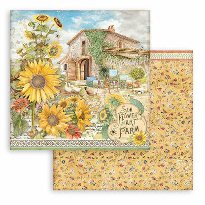 Stamperia 12"  Scrapbook Paper Pad - Sunflower Art