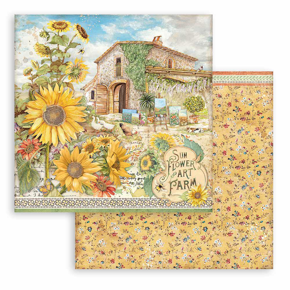 Stamperia 12 Scrapbook Paper Pad - Sunflower Art – Ninnys Napkins