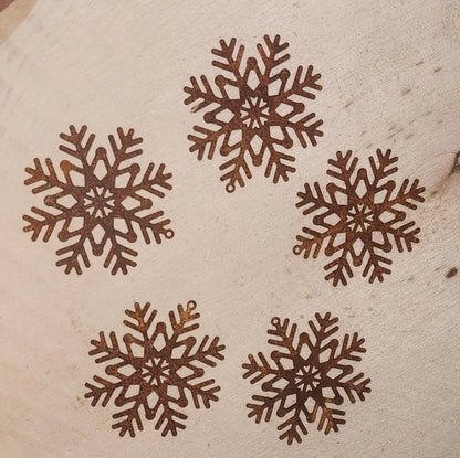 2-1/2" Rusty Tin Filigree Snowflakes - Pack of 5