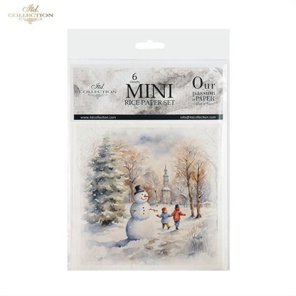 ITD Mini Collection Rice Paper Set - Winter Views, Snowmen