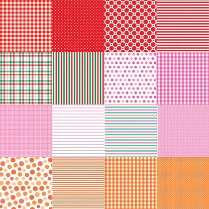 Stripes, Dots, and Plaids Patterned Paper Pack
