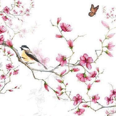 Decoupage Napkins 5" (2pcs)- Birds & Blossom