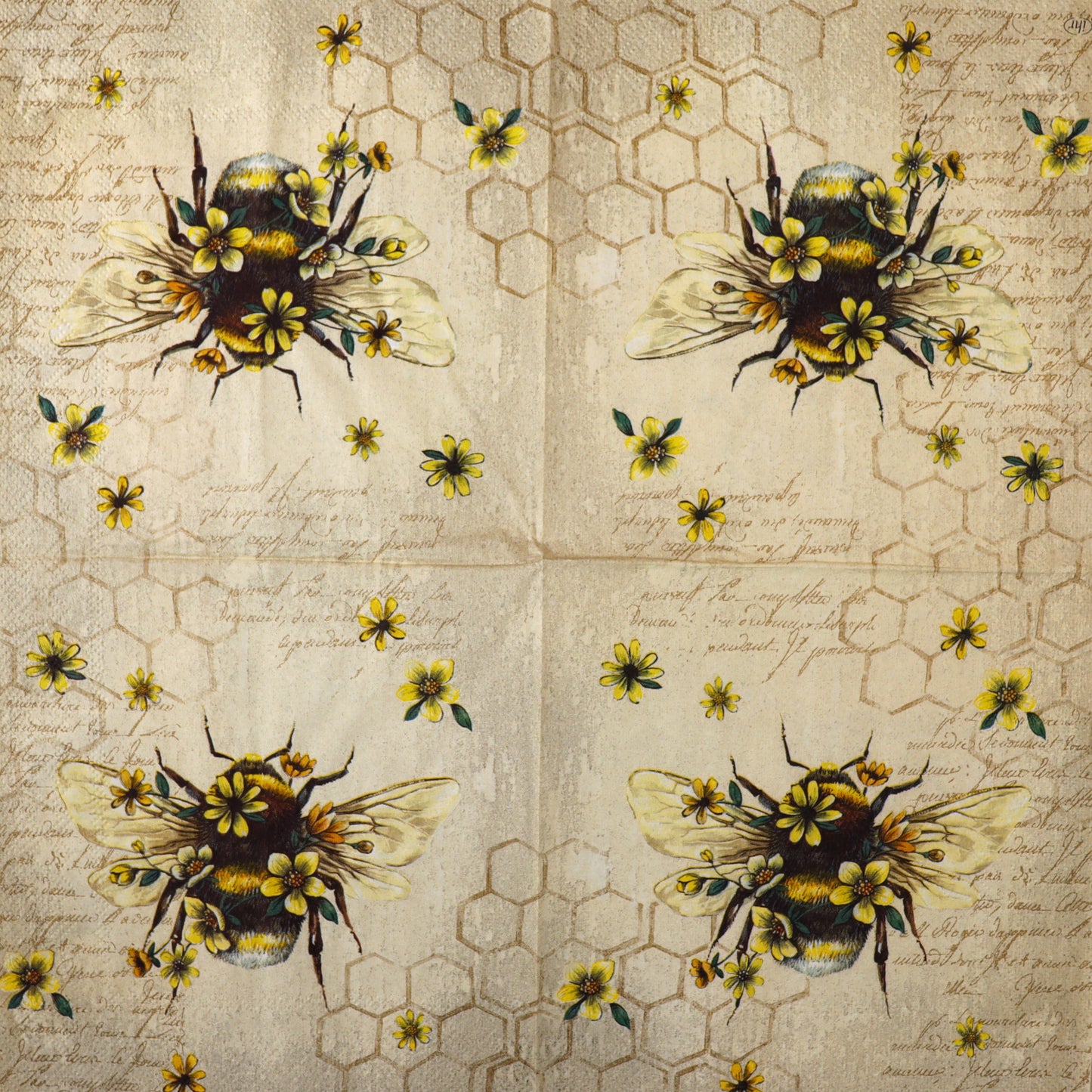 Decoupage napkins 6.5" - Bee Queen