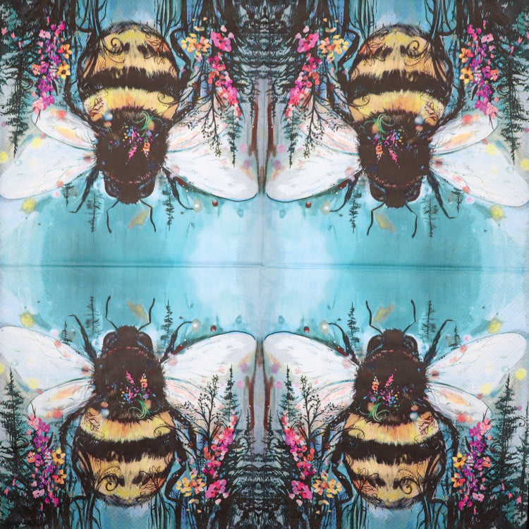 Decoupage Napkins 6.5" - Bumblebee
