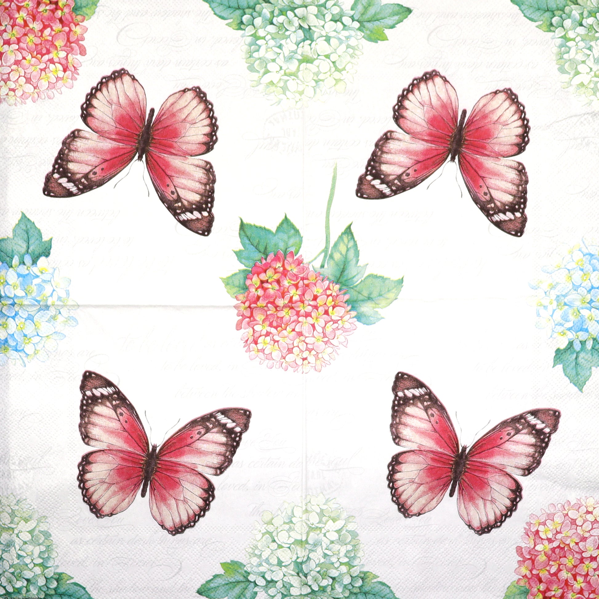 Decoupage Napkins 6.5" - Butterfly Poem