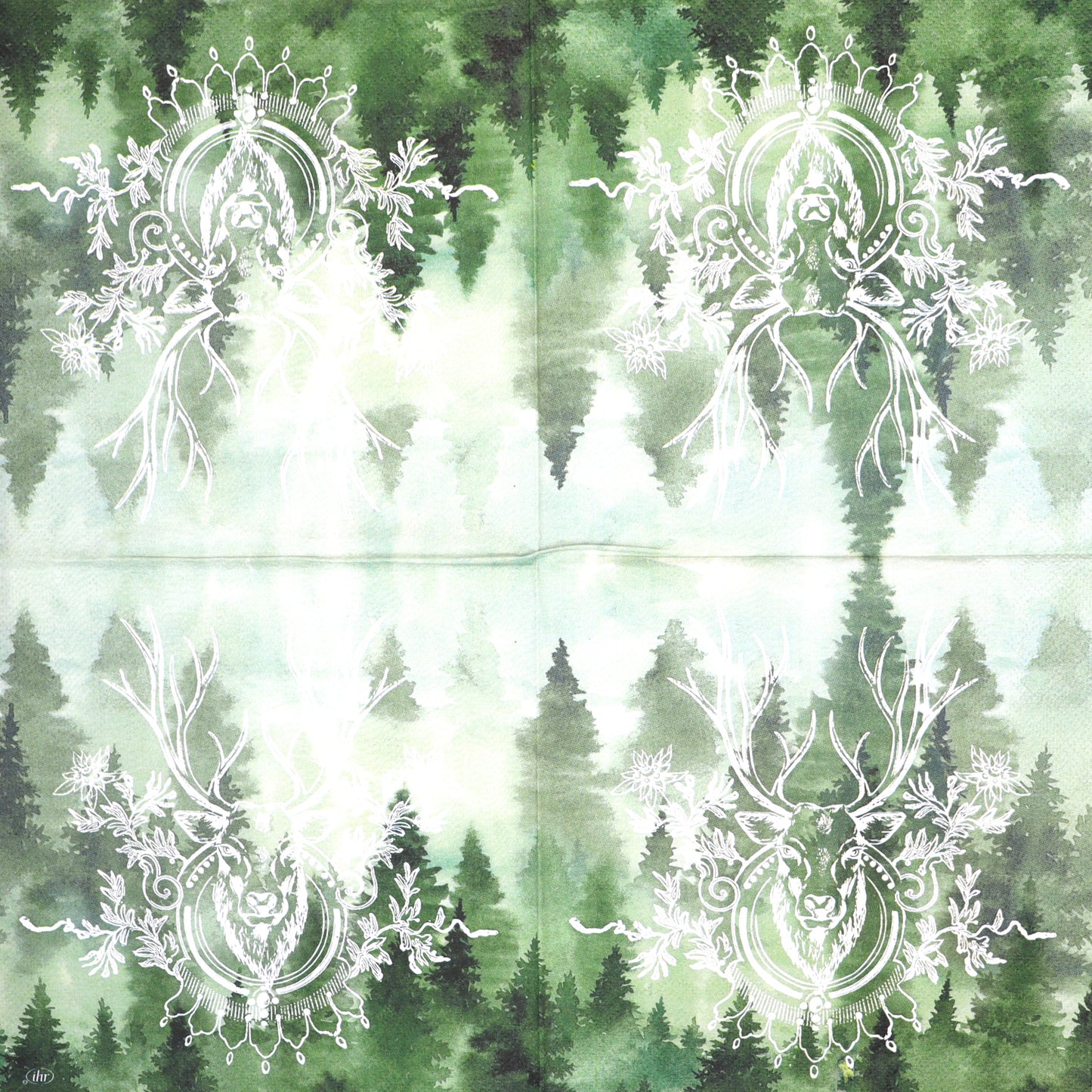 Decoupage napkins 6.5" - Foggy Forest