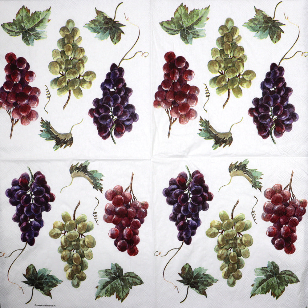 Decoupage Napkins 6.5" - Wine Grapes