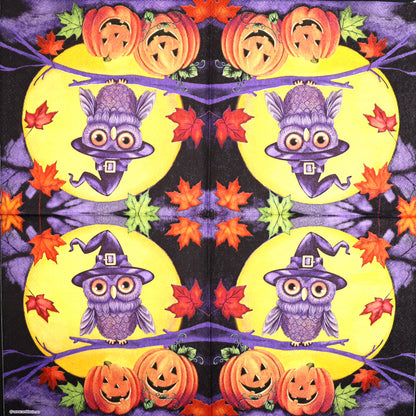 Decoupage Napkins 6.5" - Halloween Owl