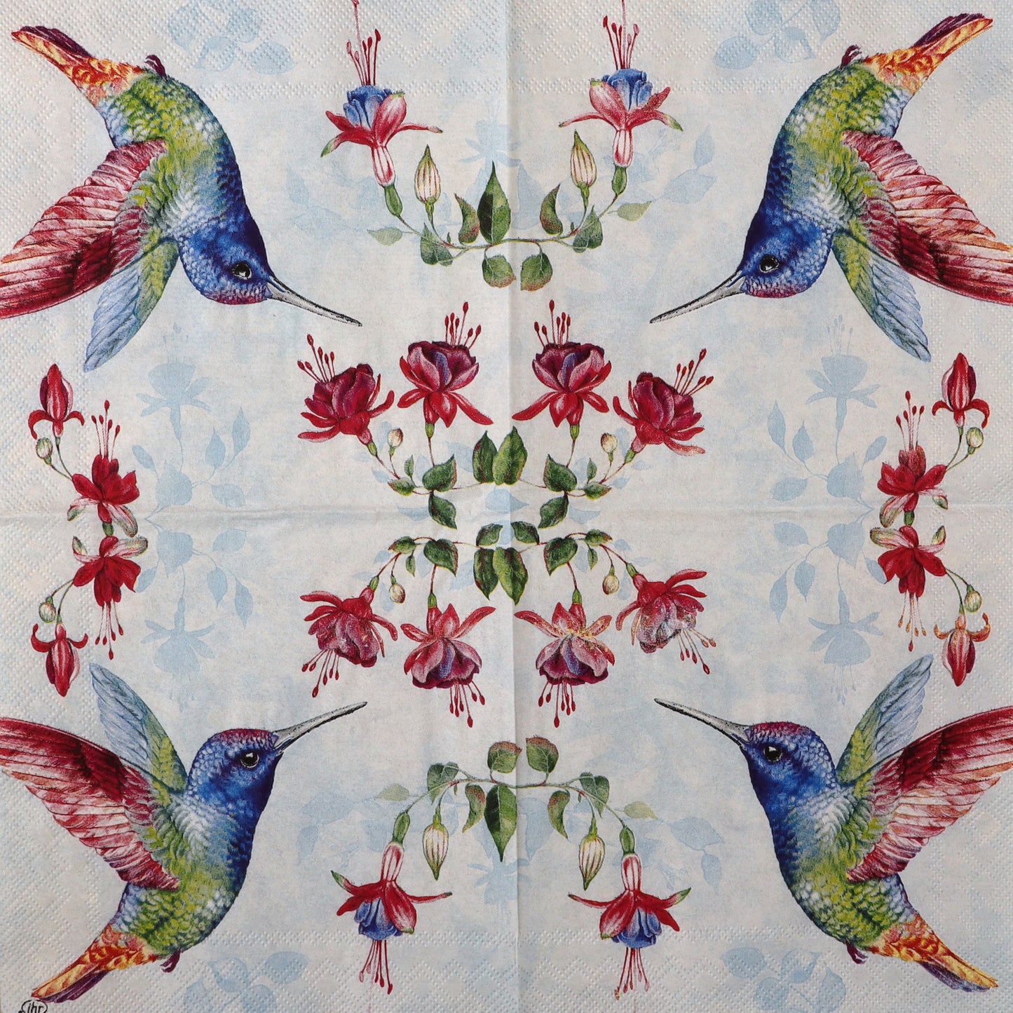 Decoupage napkins 6.5" - Hummingbird