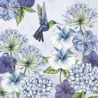 Decoupage Napkins 6.5" - Hummingbird