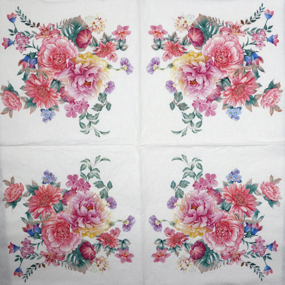 Decoupage Napkins 6.5" - Watercolour Flowers Arrangement