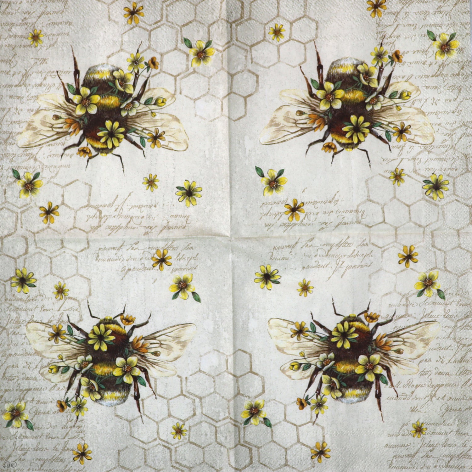 Decoupage Napkins 5"- Bee Queen