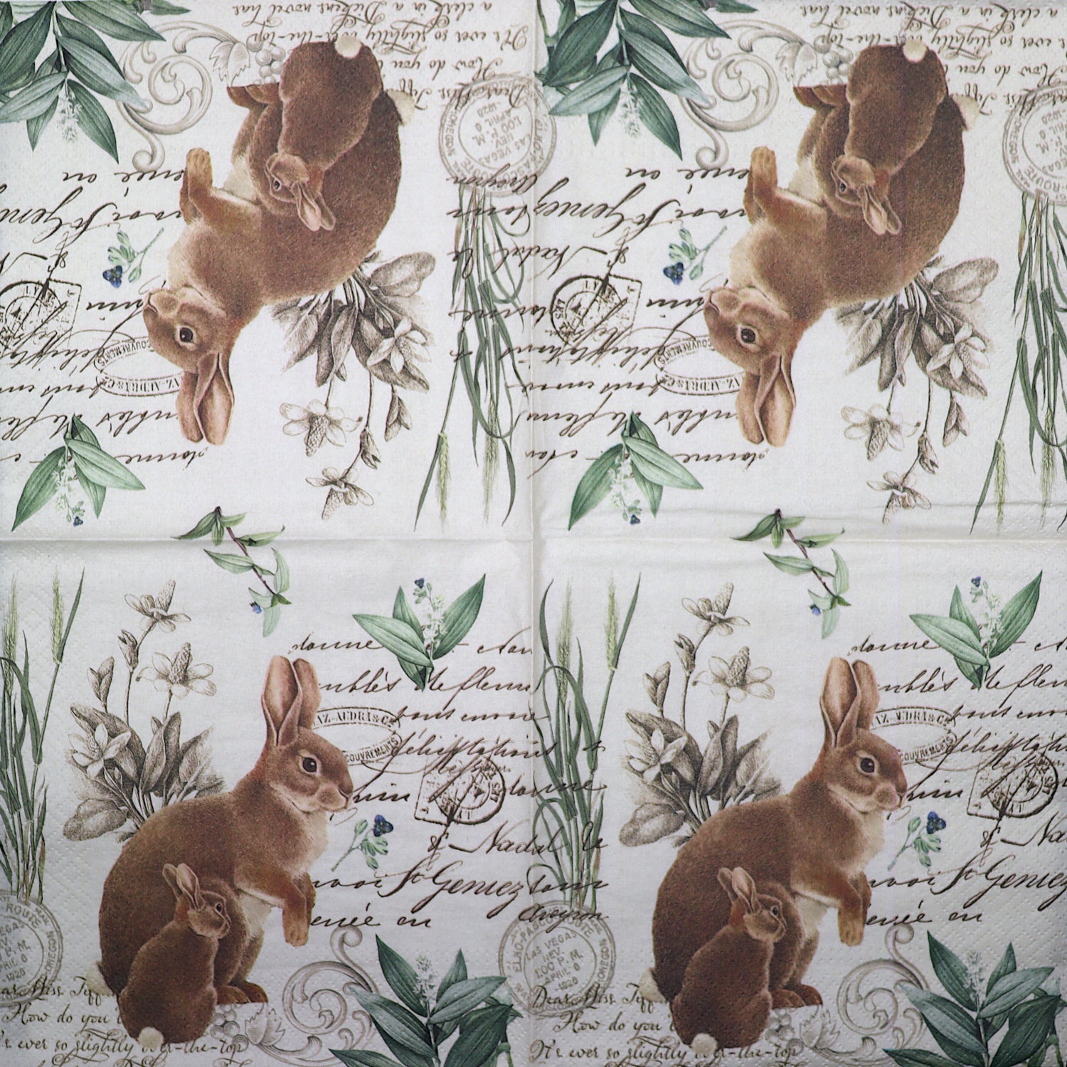 Decoupage Napkins 6.5" - Mystery Bunny