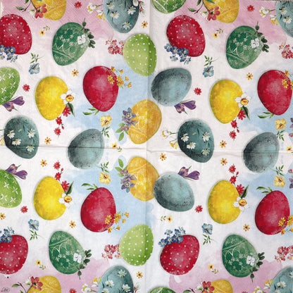 Decoupage napkins 6.5" - Eggs Painting