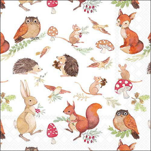 Decoupage Napkins 6.5" - Woodland Animals