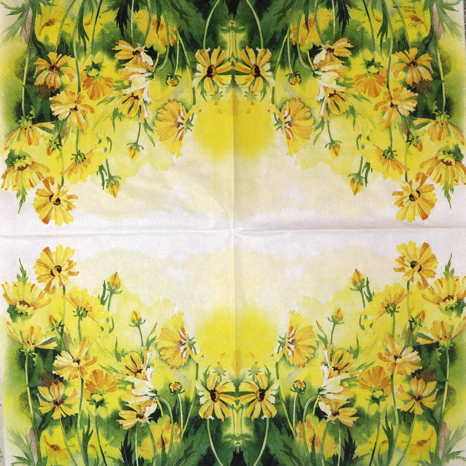 Decoupage napkins 6.5" - Sunny Wildflowers
