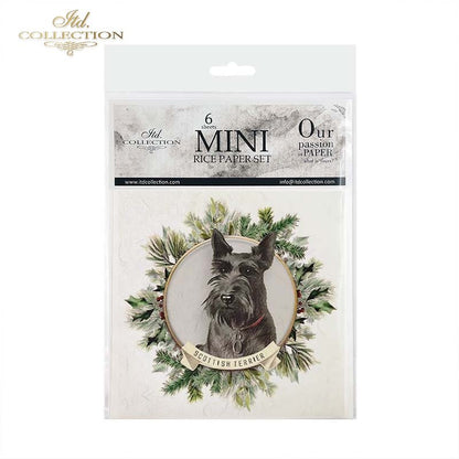 ITD Collection Mini Rice Paper Creative Set - Vintage Dogs
